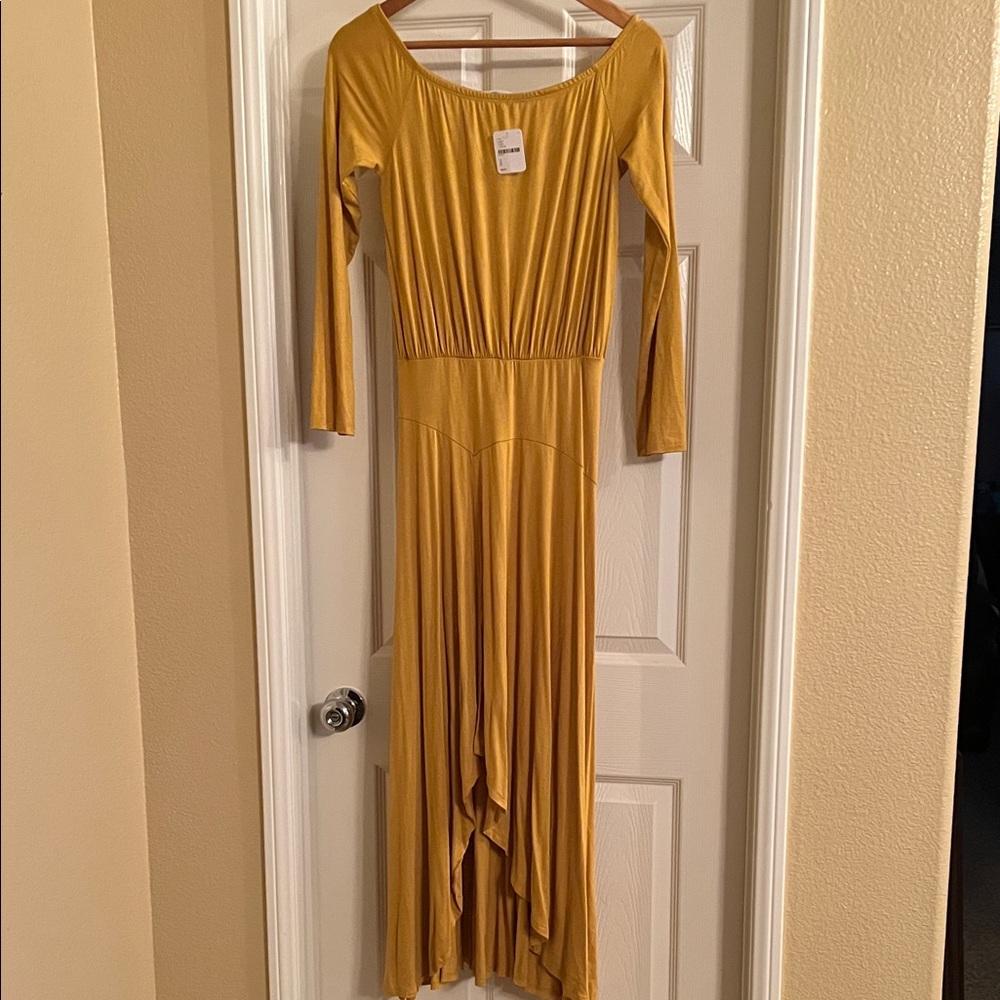 Free People Mustard or Pink Long Sleeve Dress